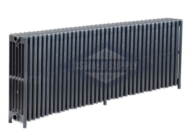 Cast Iron Radiator, Size: 6-5/16" Width x 25" Height x 66 1/2" Length - 38 Sections, 6 Tubes, Water/Steam, Custom Build (Non-Returnable) - Oswald Supply