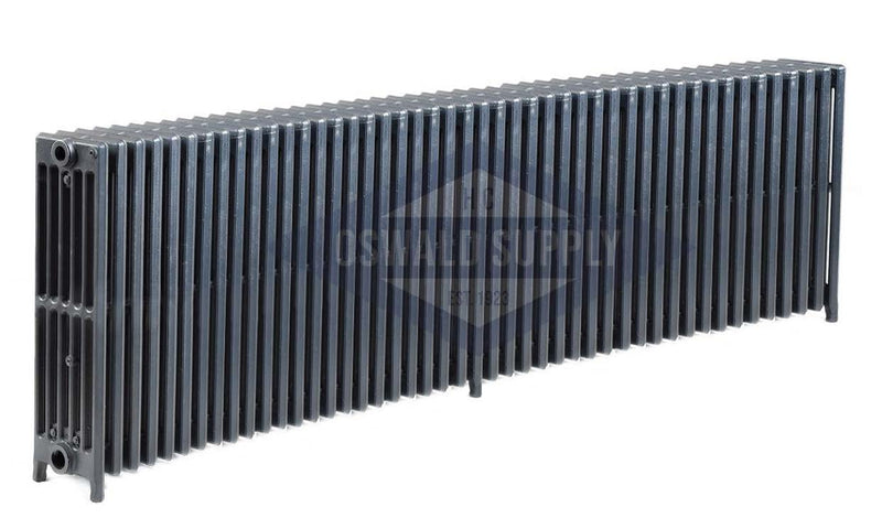 Cast Iron Radiator, Size: 6-5/16" Width x 25" Height x 80 1/2" Length - 46 Sections, 6 Tubes, Water/Steam, Custom Build (Non-Returnable) - Oswald Supply