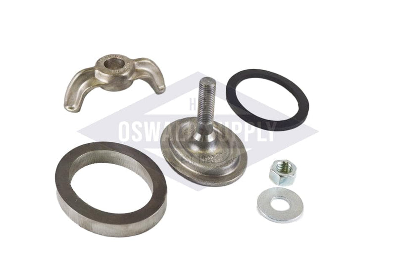 (PHH100CWR) 3 X 4, Forged Steel, Integral Bolt, Elliptical, Flat. Handhole Assembly, with Weld Ring. - Oswald Supply