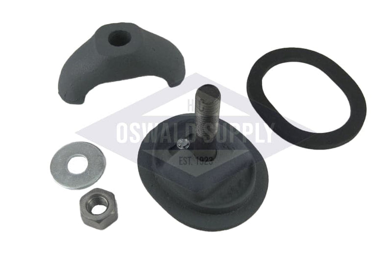 (PHH6C) Columbia Handhole Assembly, Less Ring. 3 X 3-3/4, Obround, Curved, Loose Bolt, "36B", Cast Iron - Oswald Supply