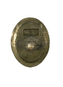 (PHHA30) Ames and Cyclotherm Boiler Handhole Plate Only. 2-5/8 X 3-5/8, Elliptical, Cast Iron, Solid Bolt, Flat "A30" - Oswald Supply