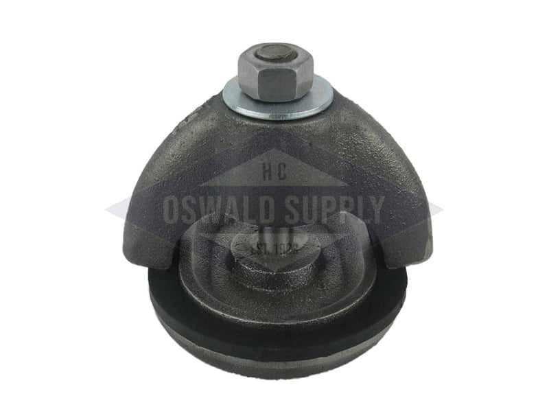 (PHHOS4013C) O&S Powermaster Boiler Handhole Assembly, Less Ring. 3-3/8 X 4-3/8, Obround, Cast Iron, Curved, Solid Bolt, "321004013" - Oswald Supply