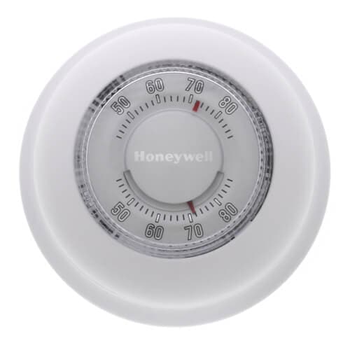 Honeywell #T87K1007, T87K Round Non-Programmable, Heat Only, Mechanica ...