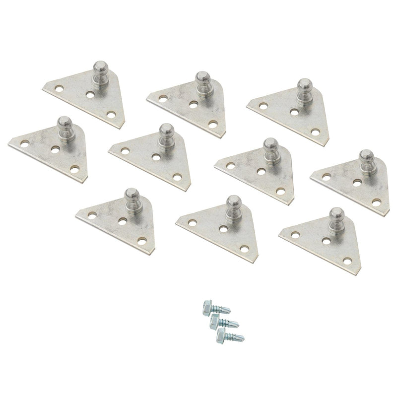 Ball Stud Mounting Bracket for Gas Spring Flat 10mm Ball Diameter, 0.645” Ball Height - 5 Pack/10 Units - Free Ground Shipping - Oswald Supply