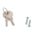 L Handle, ADA Approved Chrome Locking with V Spindle Midland Style with Keys and Hardware for Trash Chute and Linen Chute Doors - Free Ground Shipping - Oswald Supply