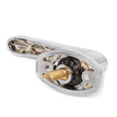 L Handle, ADA Approved Chrome Locking with V Spindle Midland Style with Keys and Hardware for Trash Chute and Linen Chute Doors - Free Ground Shipping - Oswald Supply