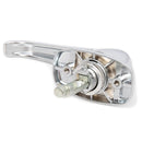 L Handle and Latch Set, Chrome Locking ADA Approved Reverse Mounting Handle with V- Spindle, Round Bolt/Plunger Latch with Keys and Hardware for Trash Chute and Linen Chute Doors - Free Ground Shipping - Oswald Supply