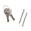 L Handle, Chrome Locking ADA Approved, Reverse Mount with Keys and Hardware for Trash Chute and Linen Chute Doors - Free Ground Shipping - Oswald Supply