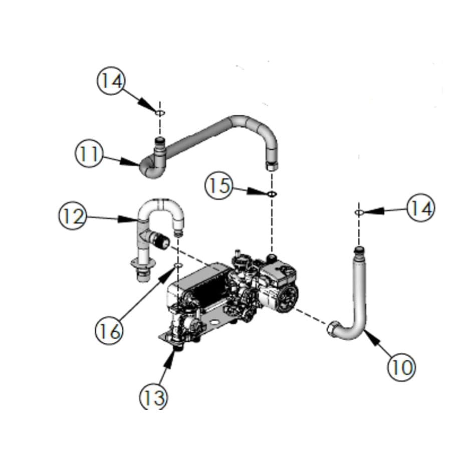 Peerless Boiler Repair Part #54763 - Hx-Chb Rtrn Piping Pbc-52, Pbc In ...